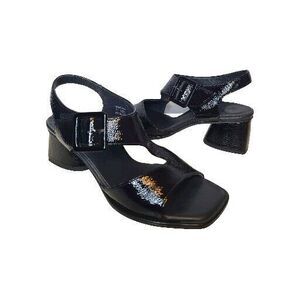 PAUL GREEN sandals Tanya Slingback Heel  US 7/UK 4.5 Black Crinkled Patent new